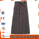 Stripe Bib Apron with 2 Pockets for Chef Waiter