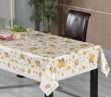 PVC Printed Tablecloth with Lace Border (TJ0248)