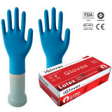 9 Inch Malaysia Natural Rubber Disposable Examination Latex Gloves