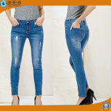 Wholesale Factory Jeans High Waist Cotton Fabric Women Skinny Denim Jeans