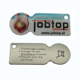 Promotional Stainless Iron Trolley Token for Supermarket