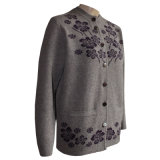 Gn 1640 Women's Yak and Wool Blended Knitted Cardigan Sweater