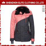 Pink and Grey Fashion Winter Ski Jacket for Girls (ELTSNBJI-51)
