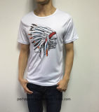 Cool Mens Cotton T-Shirt with Amerind Print Image