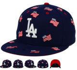 2D USA Flag Embroidery Snapback Hat Cap with Wool Material