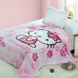 Flannel Cartoon Hello Kitty Baby Blanket