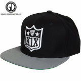 Custom Fitted Hat Black Snapback Cap with Embroidery Pattern