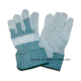 Heavy Duty Double Reinforced Palm & Canvas Back Leather Gloves