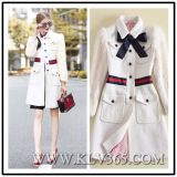 High Quality Clothing Designer Women/Lady Fashion Winter Wool Outdoor Long Jacket