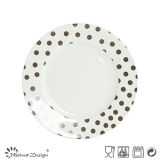 7.5inch White Porcelain with Decal DOT Salad Plate