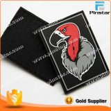 Black Rectangle Red Flamingo Soft Rubber Silicone Patch