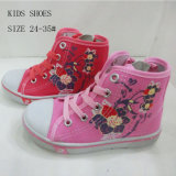 New Style Low Price Children MID-Cut Injection Canvas Shoes (HH1010-15)