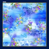Beautiful Digital Printed Silk Scarf (F13-0025)