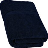 Navy Bath Towel Soft Cotton Machine Washable Extra Large