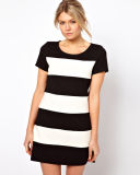 Women Stripe T-Shirt Dress