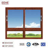 Double Tempered Glass Aluminium Double Track Sliding Window with Mosquito Net