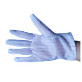Cleanroom PVC Dotted Gloves Antistatic Polyester Strip Gloves