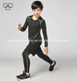 2017 Wholesale Custom Children Sportswear Spandex Running Pants and Top for Boy