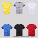 Wholesale Pure Color Cotton T-Shirt with Custom Logo