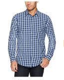Long Sleeves Cotton Casual Plaid Shirt for Men