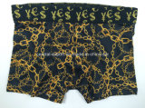 Allover Print New Style Men Underwear Boxer Short with Metal Print Waistband