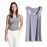 Wholesales High Fashionable Women Cotton Polyester T-Shirts Vest for Summer