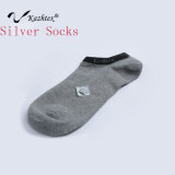 Anti-Bacterial and Anti-Odour Stitching Colors Silver Fiber Cotton Socks for Men