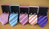 Fashion Striped Design Men's Woven Silk Neckties