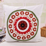 Cotton Canvas Embroidery Countryside Cushion Fashion Pillow (GL04-555)
