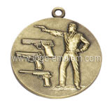 Custom Sport Event Medal Antique Brass Plated Lanyard Available