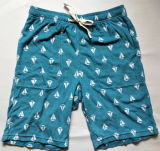 Boat Printed Cotton Towel Lounge Pants Leisure Shorts Beach Pants