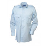 Long Sleeve Uniform Security Pilot Shirt with Pencil Pockets