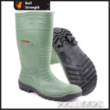 Green PVC Upper and Black PVC Outsole Safety Gum boot (SN5220)