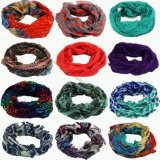 Lady Fashion Voile Loop Scarf Multi Printed Designs in Stock
