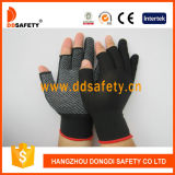 Ddsafety 2017 13 Gauge Nylon Polyester Seamless with Half Finger Glove