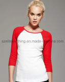 3/4 Sleeve Female Raglan Sleeve T-Shirt (ELTWTJ-293)