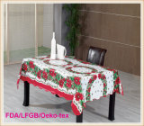 PVC Printed Tablecloth with Christmas Style (TJ0765)
