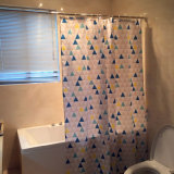Multicolor Triangle 100% Polyester Waterproof Shower Curtain for Bathroom
