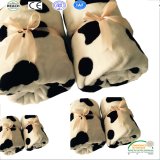 Cow Pattern Printing Super Soft Flannel Fleece Bed Blanket