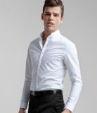 Egyptian Cotton Non-Iron Slim Fit White Dress Shirt for Men