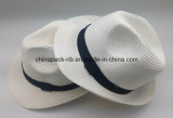 Foldable White Panama Paper Straw Hats (CPA_60231)