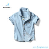 Fashion New Style Light Blue Thin Boys' Short Sleeve Denim Shirt by Fly Jeans
