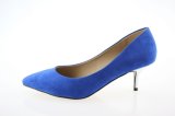 Ladies Fashion Blue Suede Stiletto Smart Heel Shoes