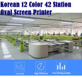 12 Color 42 Station Oval Screen Printing Machine for Clothing Printing