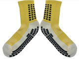New Fashion Cotton Grid Style Team Sports Football Socks Anti Slip Soccer Socks