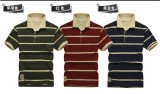 Men Fashion Polo Stripe Short Sleeve Clothes T-Shirt (SY-0507)