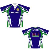 Sublimation Printing Rugby Jersey Blue Rugby Uniform Shirt