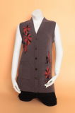 Gn1617 Knitted Cardigan Waistcoat/ Yak Wool Waistcoat/Cashmere Waistcoat/ Wool Waistcoat