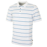 Men's Golf Staten Striped High Quality Cotton Polo Shirt with Custom Logo
