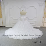 High-Class Satin and Tulle Strapless Wedding Dress